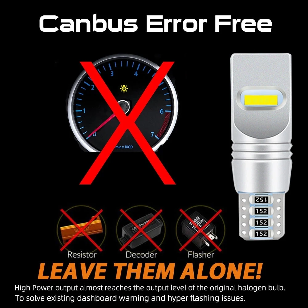 VANSSI-T10 W5W LED ���� ��� Canbus ��������, �ڵ��� ���� Ʈ��ũ �� ����, ���ֵ� 5W 1000lm 12V 194 168 2825