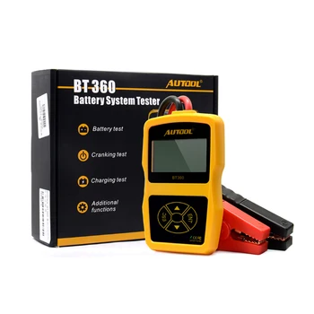 

AUTOOL BT360 12V Car Battery Tester Digital Automotive Diagnostic Battery Tester Analyzer Vehicle Cranking Charging Scanner Tool