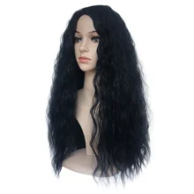 Парик длинные волосы Кукуруза Горячие пушистые длинные вьющиеся волосы парик воды рябь волна для женщин Косплей MH88