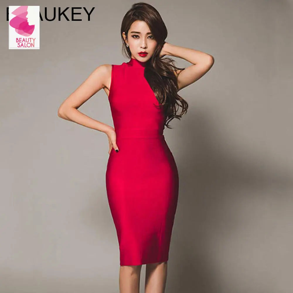 

Light Pink Turtleneck 2015 Bodycon Midi 2015 New Fashion Bodycon Bandage Dress