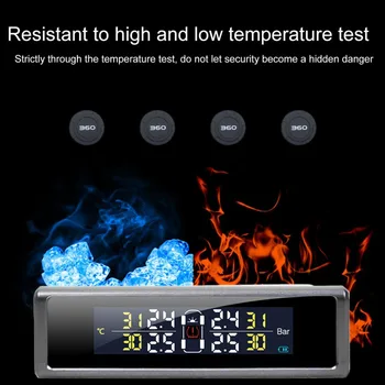 

Smart TMPS Car Tyre Pressure Monitoring System Solar Power Digital LCD Display Wireless High Accuracy Auto Security Alarm System