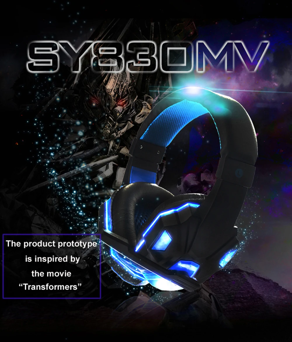 

7.1 Channel Gaming Headsets USB Wired Big Headphones with Light Mic Stereo Earphones Deep Bass for Desktop Computer Laptop