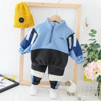 

HYLKIDHUOSE 2019 Autumn Baby Girls Boys Clothing Sets Infant Plush Warm Clothes Suits Tops Pants Casual Children Kids Costume