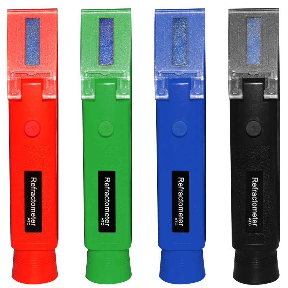 

Refractometer 4 Colorful Portable Alcohol Detector Refractometer 0-80% V/V Liquor Alcohol Content Meter ATC Hydrometere 50%off