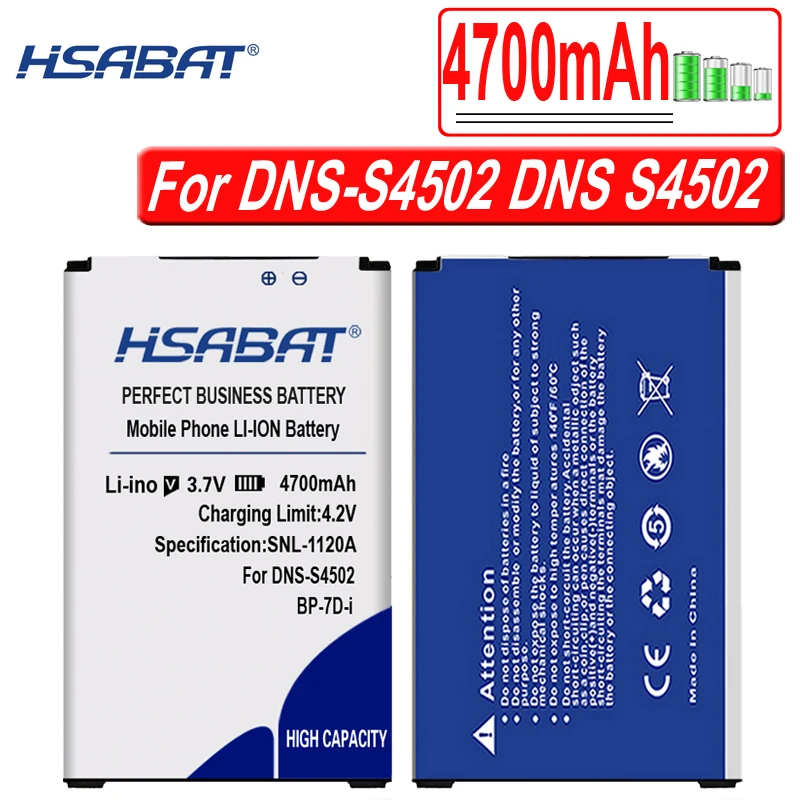 HSABAT 4700mAh BP-7D-i для DNS-S4502 DNS S4502 Small Dragonfly innos D9 D9C Battery | Мобильные телефоны и аксессуары