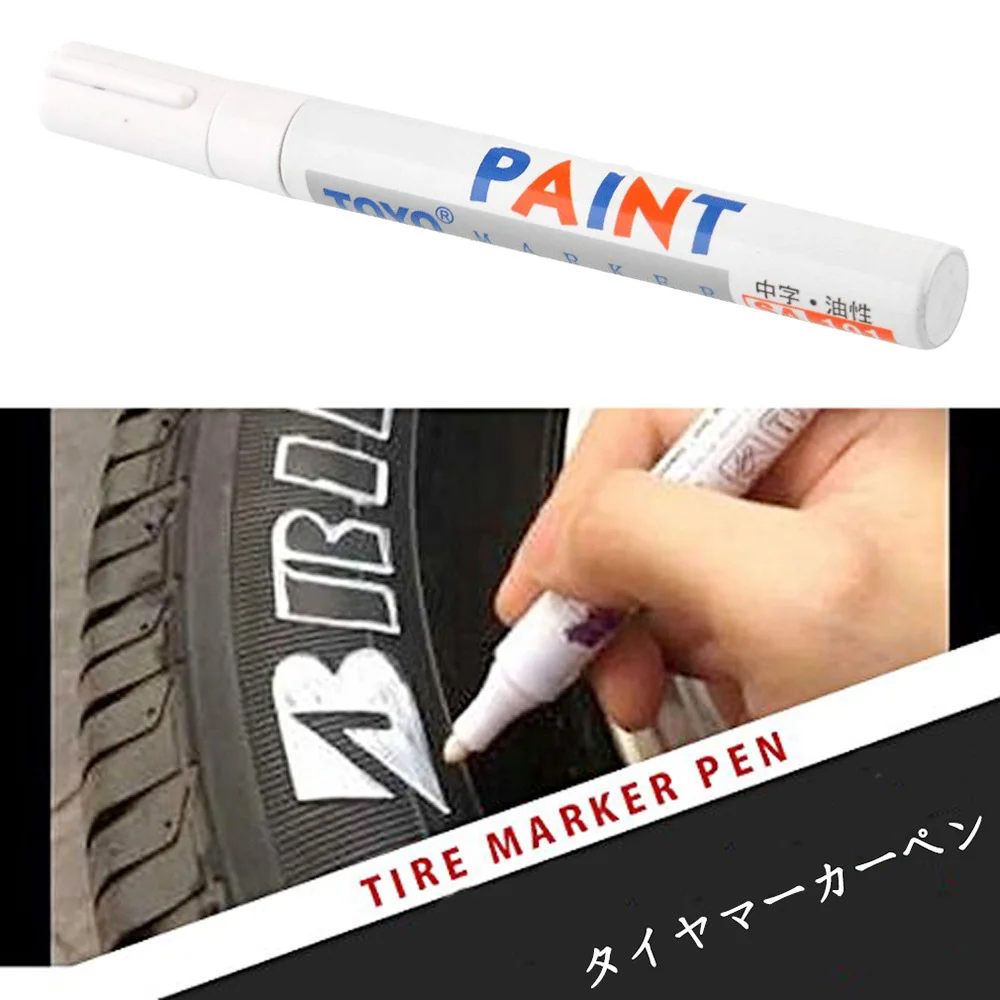 Universal Car Tyre Tire Tread Marker White for seat mazda hyundai suzuki lexus car styling