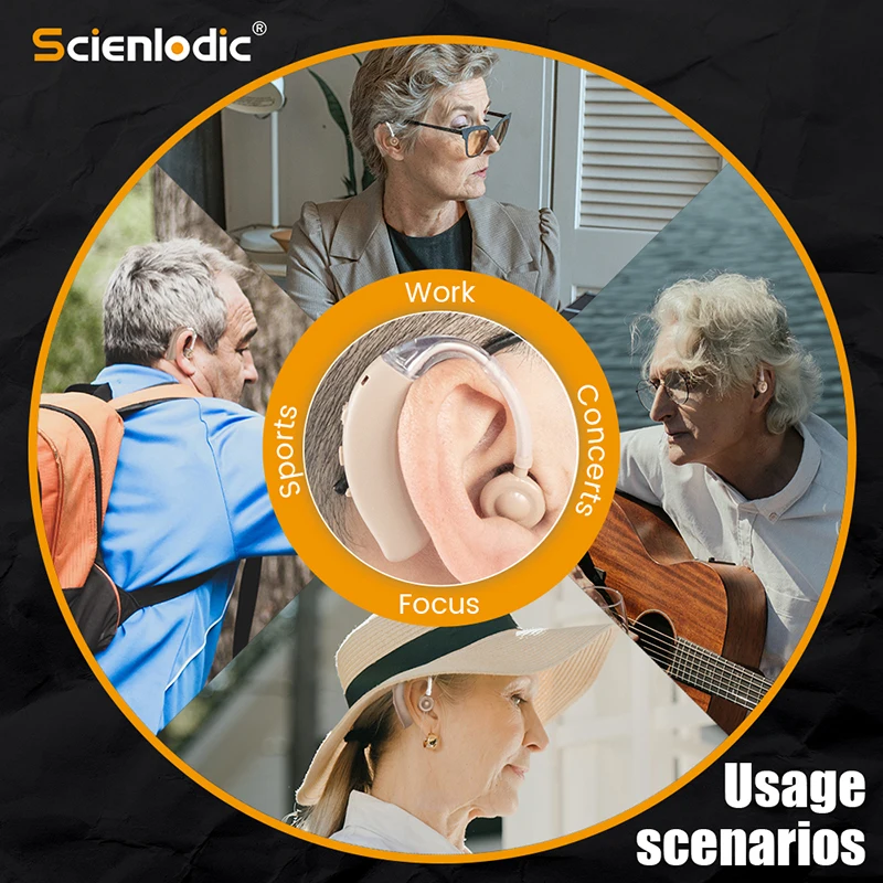 Digital BTE Hearing Aids Mini Rechargeable Hearing Aid Adjustable Tone Sound Amplifier Portable Deaf Elderly digital Hearing Aid 5