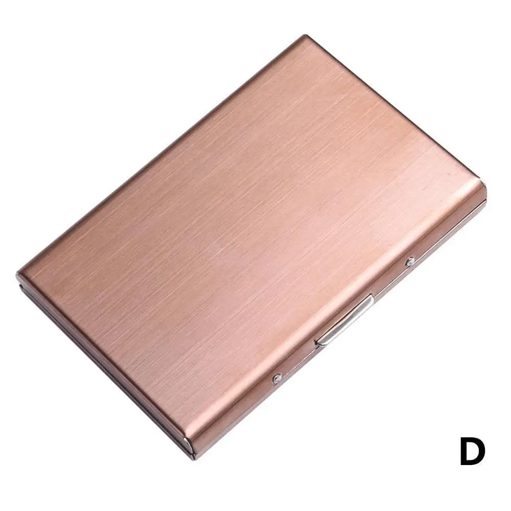 rose gold 1 шт. анти-сканирующий RFID Алюминиевый металлический кредитный держатель для карт тонкий блокирующий кошелек чехол бизнес-держатель Чехол Защита для карт - Цвет: rose gold