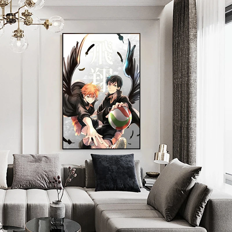 Quadro decorativo Asas Haikyu Anime De volei Arte para sala quarto no  Shoptime