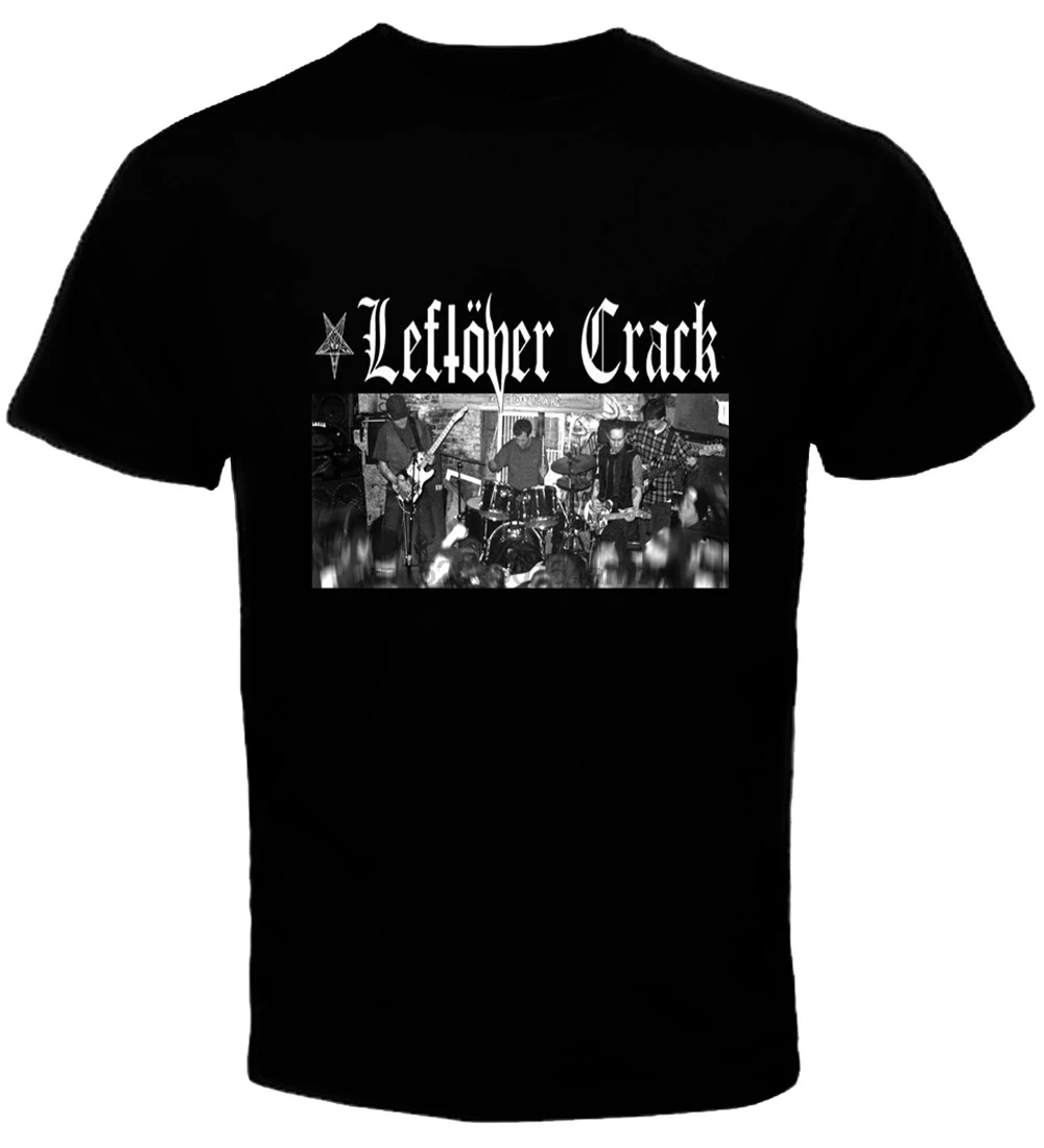 Черная футболка с надписью Leftover Crack | Мужская одежда