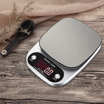 

10kg/1g LCD Electronic Kitchen Scales Household Balance Cooking Measure Tool Stainless Steel Digital Weighing Food scale