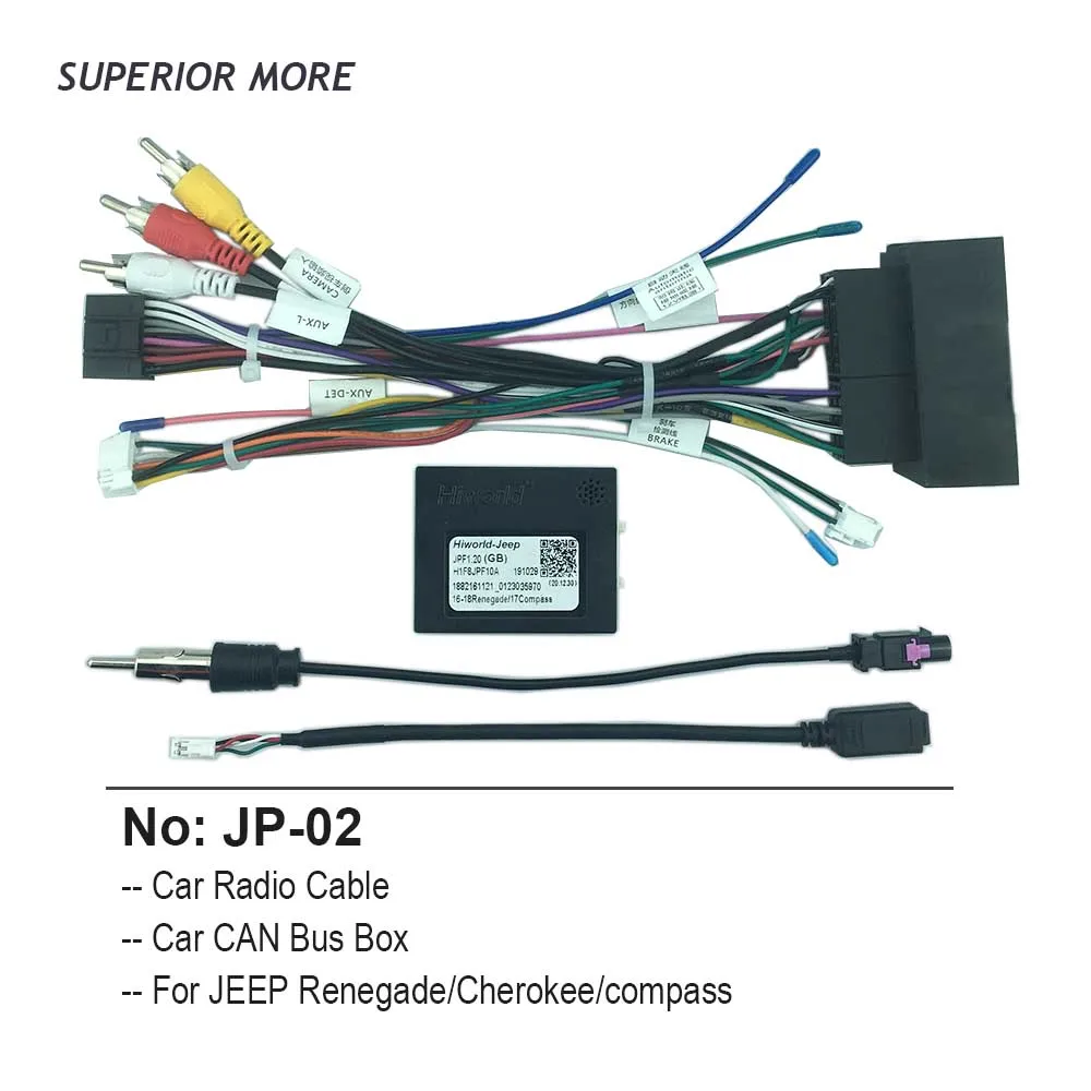 Car Radio Cable CAN Bus Box for Jeep Compass Cherokee Renegade Power