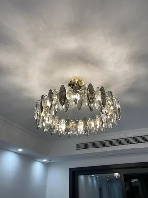 Modern Crystal Leaves Chandelier For Dinning Room
