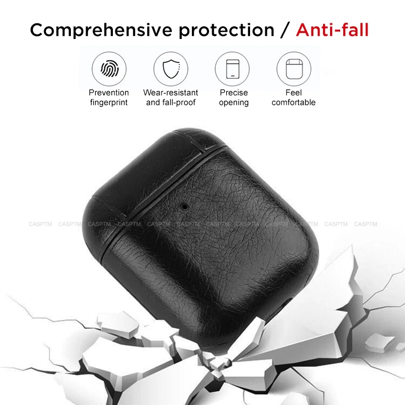 Apple Airpods 1 2 용 PU 가죽 이어폰 케이스 Apple AirPods 3 Pro 보호 케이스 (키 체인 포함) 용 비즈니스 맨 헤드폰 케이스
