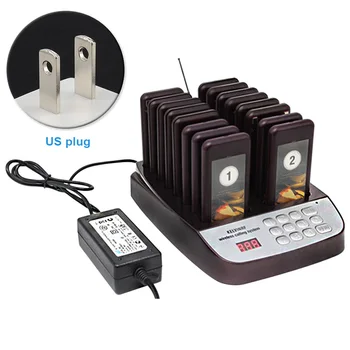 

16 Units Restaurant Calling Pager Coffee Shop Church With Charging Dock Equipment Accessories Guest Waiting Buzzer Queuing