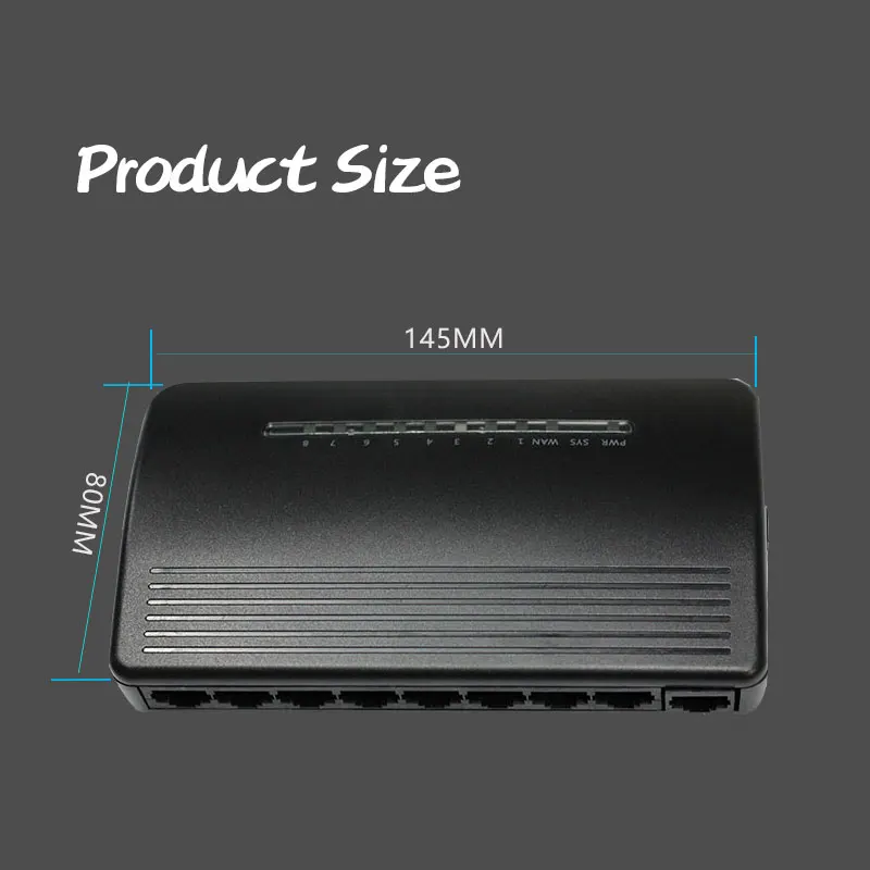 9 портов проводной маршрутизатор RTL8196E чип SOHO пластиковая коробка DHCP ethernet