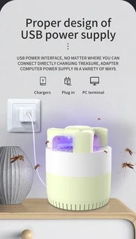 

2020 USB Powered Electric mosquito killer lamp UV Photocatalys Bug Insect Trap Light Pest Control Repellent Lamp