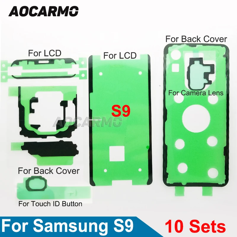 10 компл./лот для Samsung Galaxy S9 SM G9600 ЖК экран + задняя крышка батареи объектив камеры