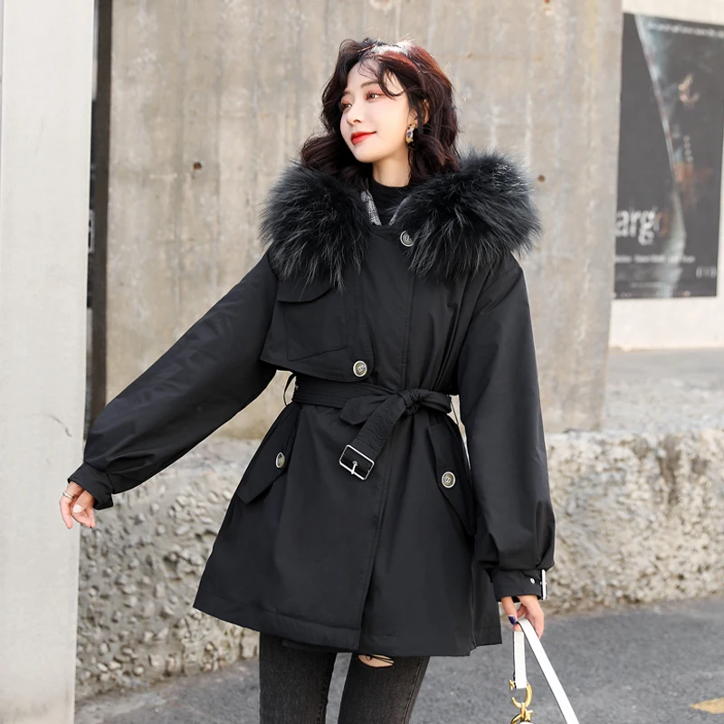 Broad wife half high collar knitted dress autumn