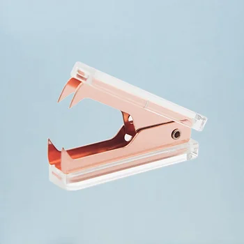 

Clear Acrylic Rose Gold Staple Remover Office School Desk Accessories
