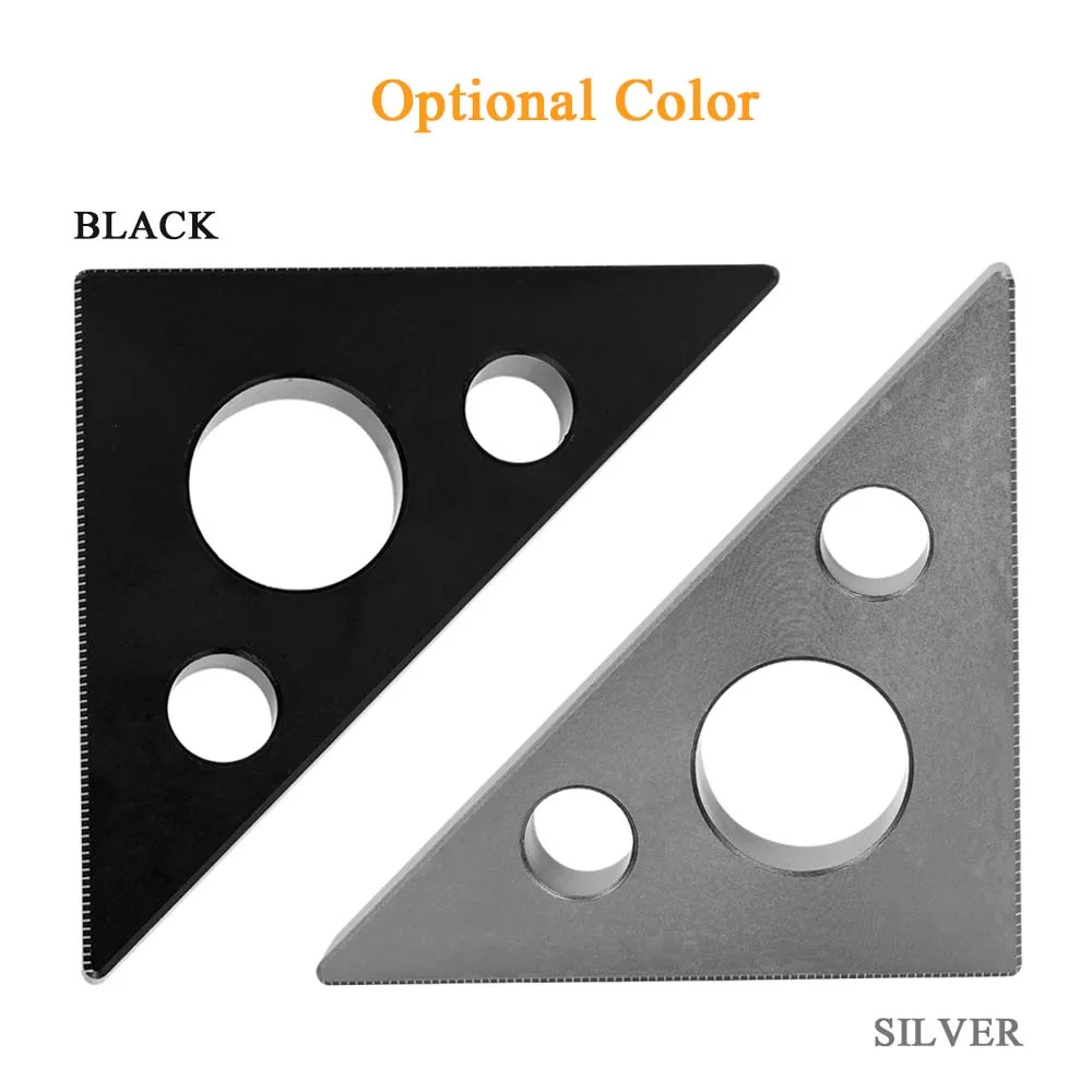 

Mini Aluminum Alloy 45 Degree 90 Degree Right Angle Gauge Inch Metric Angle Meter Triangle Ruler Woodworking Measurement Tool