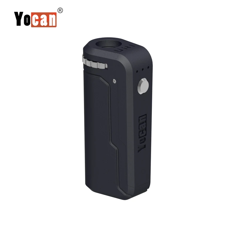 Черный Yocan UNI Box mod Preheat переменное напряжение VV 650 мАч батарея с 510 резьбой для густая масляная емкость Vape MOD картридж - Цвет: Черный