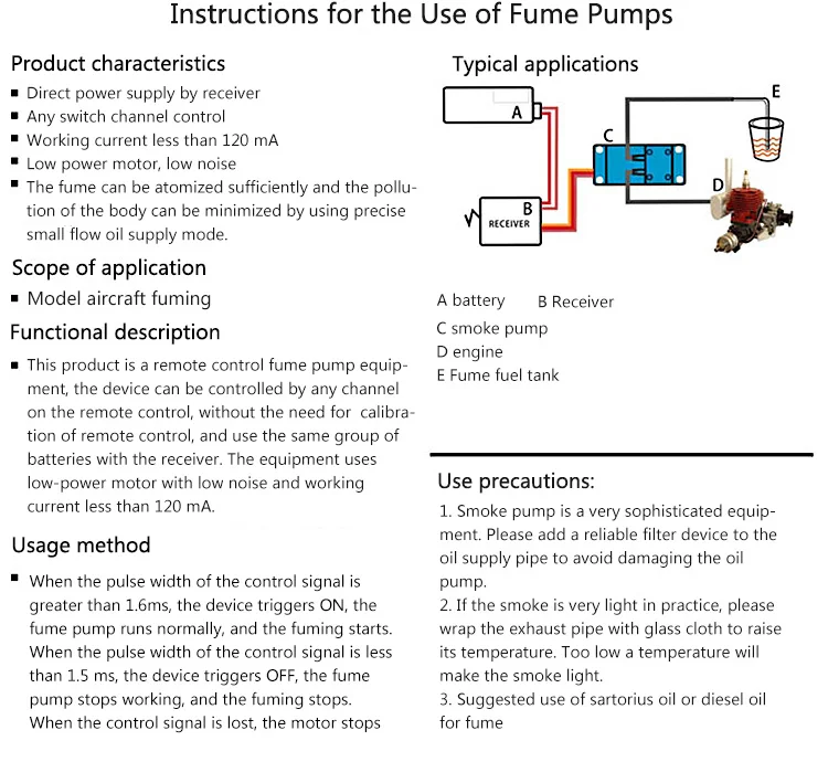 Специальный насос для курения/дыма для радиоуправляемой модели самолета, работающего на масле самолета, дымовой насос, модель самолета с фиксированным крылом