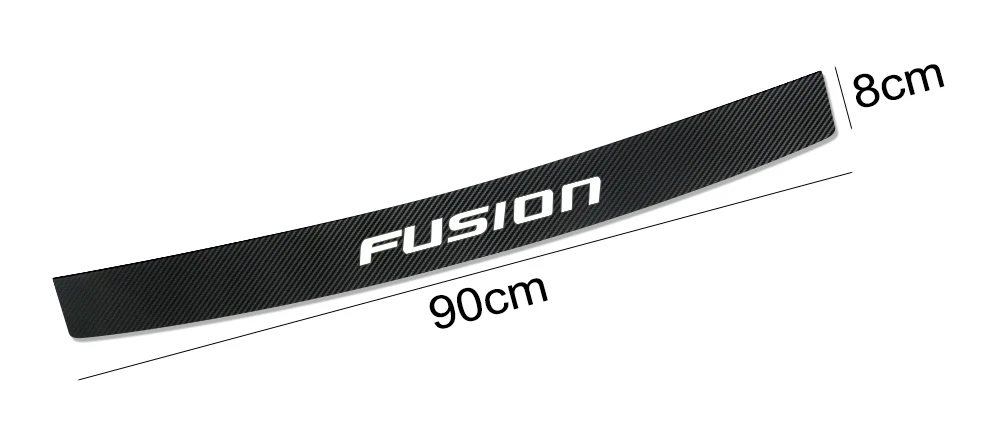 908CM Car Rear Bumper Protector Stickers For Ford Fusion Car Trunk Guard Plate Anti-Scratch Auto Decor Carbon Fiber Accessories (4)