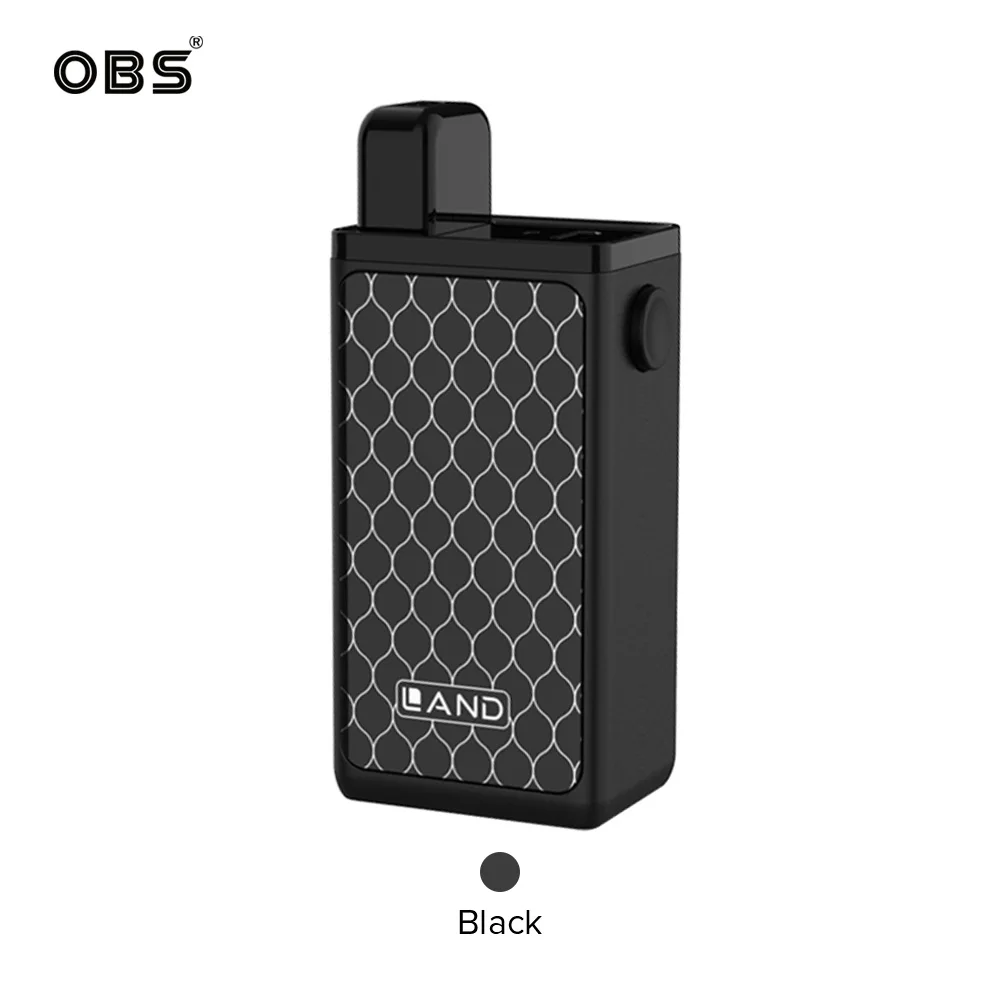 OBS Land Pod Комплект 1,5 мл картридж 750 мАч встроенный аккумулятор электронная сигарета Vape Box VS Smoant Pasito - Цвет: Black