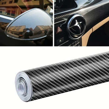 

100% Brand New Auto Accessories 6D Glossy Carbon Fiber Vinyl Film Car Interior Wrap Lightweight Stickers