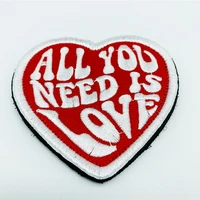 ALL YOU NEED IS LOVE Embroidered Patch – High Quality 3D Creativity Badge with Hook & Loop Armband for Jackets, Backpacks & Clothing - Image 6