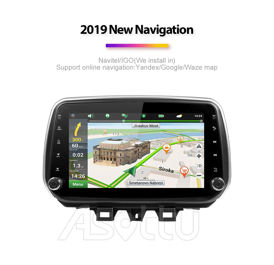 Perfect Asottu PX30 android 9.0 car dvd gps player for hyundai Tucson ix35 2018 car dvd gps navigation raido video  player  car stereo 7