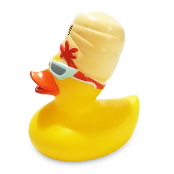 

12Cm Bath Toys Cognitive Puzzle Floating Toy Sound Rubber Duck Turban Glasses Little Yellow Duck Bath Toys For Kids Beach Toys