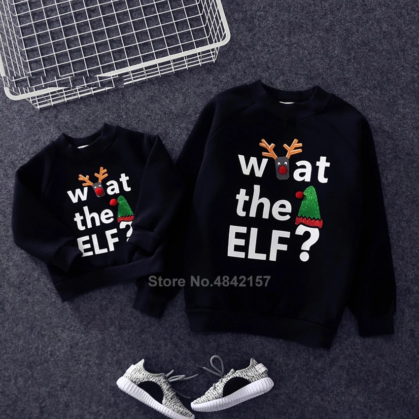 19colors 2021 New Year Family Christmas Sweaters Xmas Hoodies Pajamas Warm Santa Claus Elk Embroidery Adult Kids Sweatshirt Gift