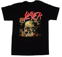 Slayer новая мужская футболка Южное небо 80's хэви-метал, рок рубашка хлопковая Футболка Homme Индивидуальные