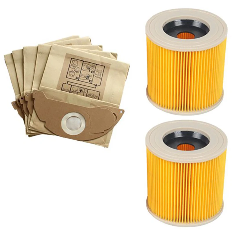 Replacement Hepa Filter Dust Bag for Karcher WD2250 A2004 A2054 MV2 MV3 WD3 Vacuum Cleaner Parts Accessories | Бытовая техника