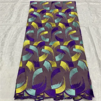 

Pretty African cotton cloth nice Swiss voile lace fabric for wedding/party dress OCH103(5yards/lot)