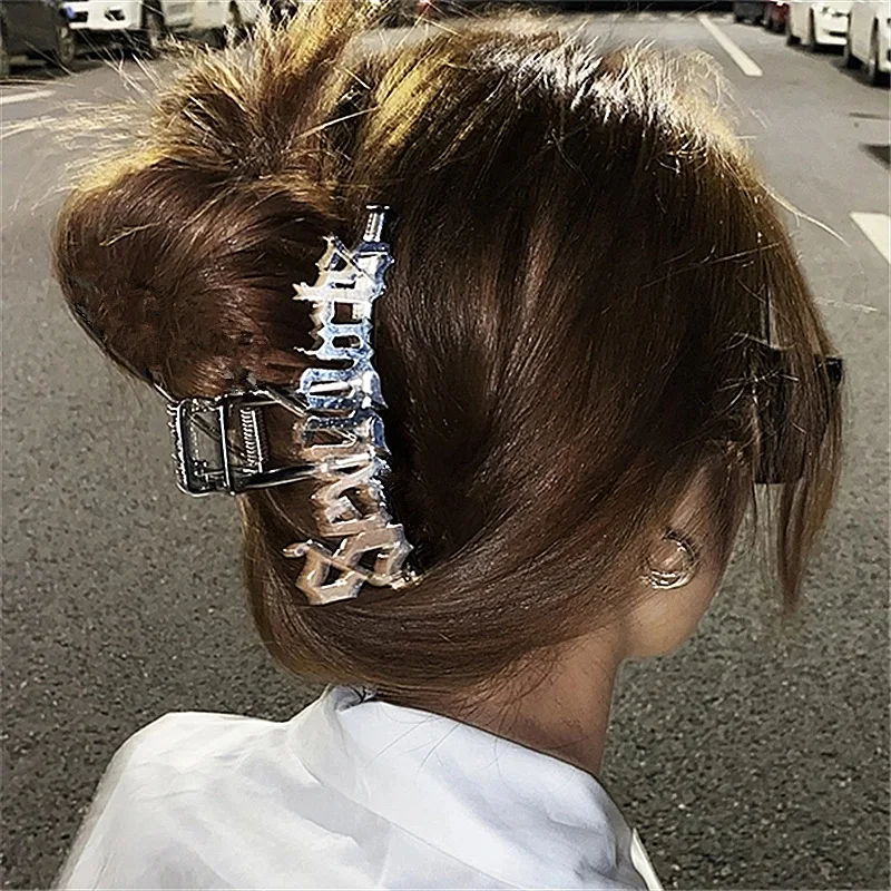 Shark clip catch clip hairpin female back head clip headdress ins net