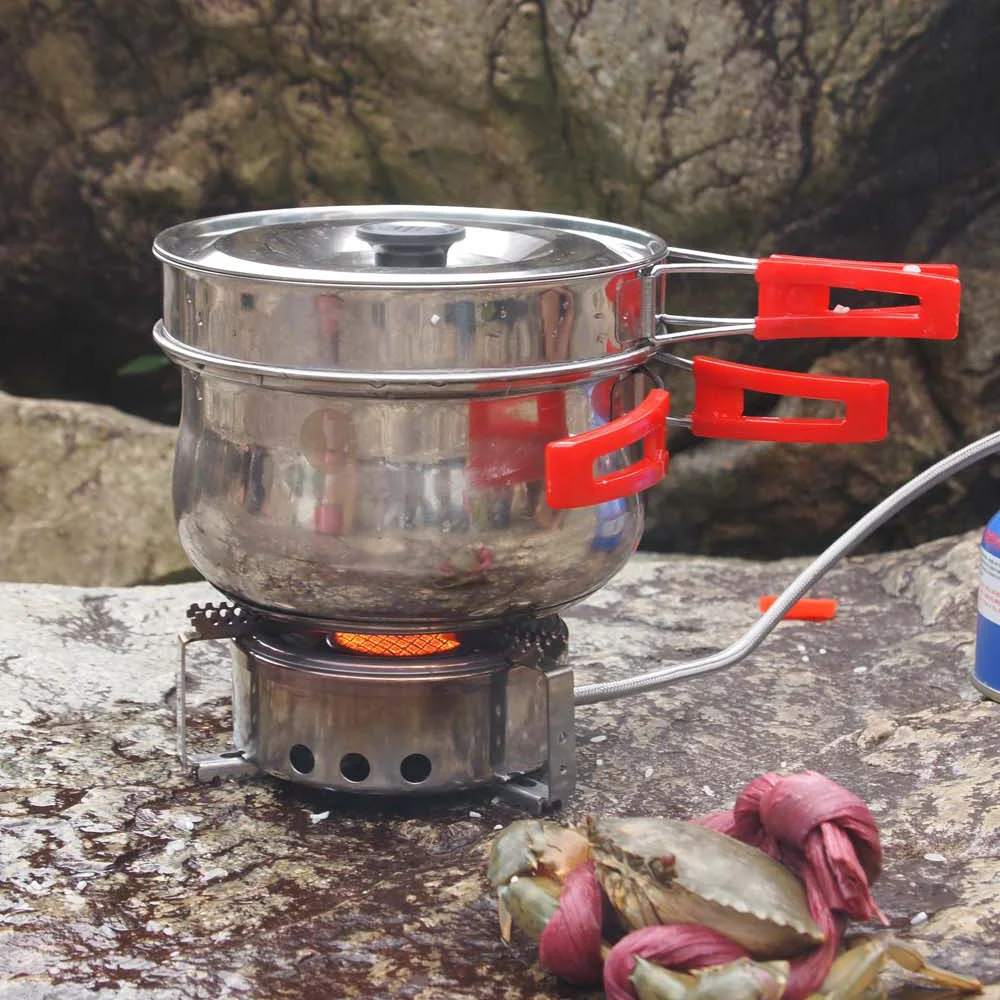 Outdoor Gas Stove Head Butane for Camping Cooking Big Power Windproof Infrared Heating Stove Split-Type 3500W Stove