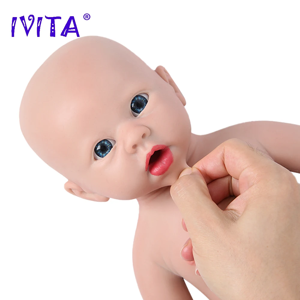 IVITA 19'' Full Body Silicone Reborn Doll Cute Baby GIRL Toy Birthday Gift 3700g 