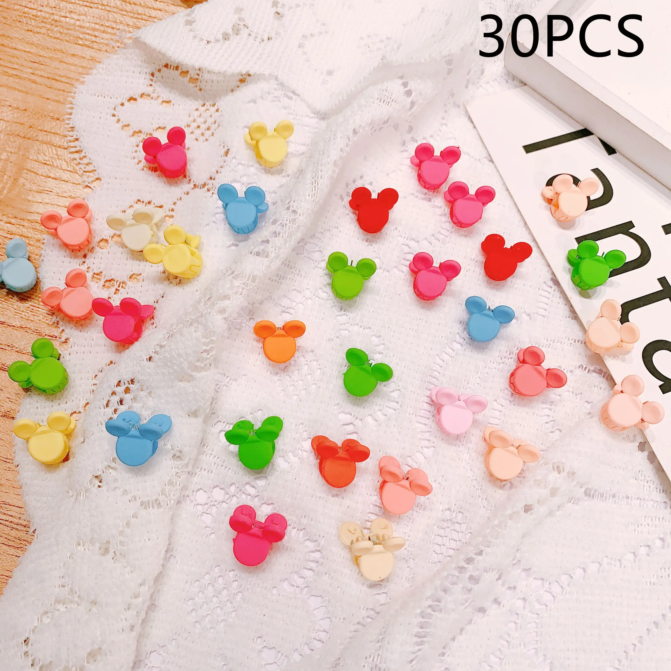 large hair clip 30/50PCS Set Girls Cartoon  Colorful Flower Mini Hair Claws Kids Sweet Hairpins Children Fashion Hair Accessories Cute Hair Clip goody hair clips