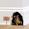 Wall Sticker Mouse Hole Wall Decal  Unique Children's Wall Stickers Decal for The Skirting Board Wall Decor Room Decoration ► Photo 2/6