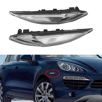 

CITALL 1Pair Plastic White Front Side Marker Lamp Light 95863107100 95863107200 Fit for Porsche 958 Cayenne 2011 2012 2013 2014