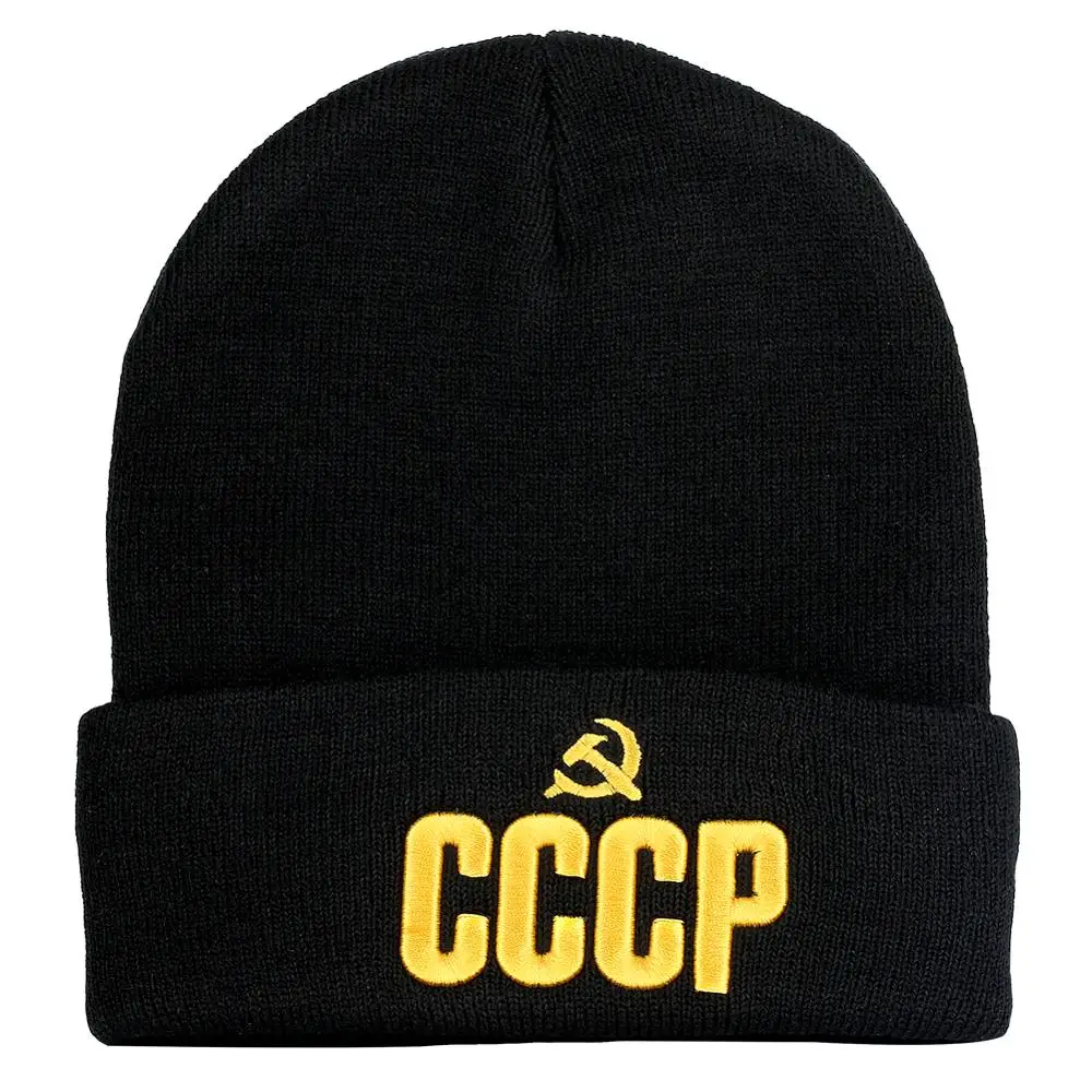 Русский СССР Skullies Beanies Casquette шапка мужская русская буква вязаный берет осень и