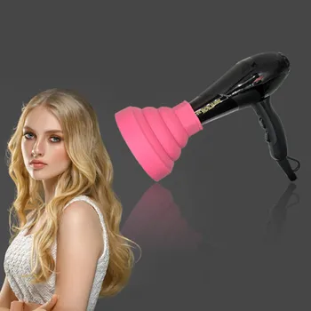

Hairdryer Diffuser Cover Silica Gel Collapsible High Temperature Resistant Hair Blow Dryer Hood Hairdressing Salon Tools