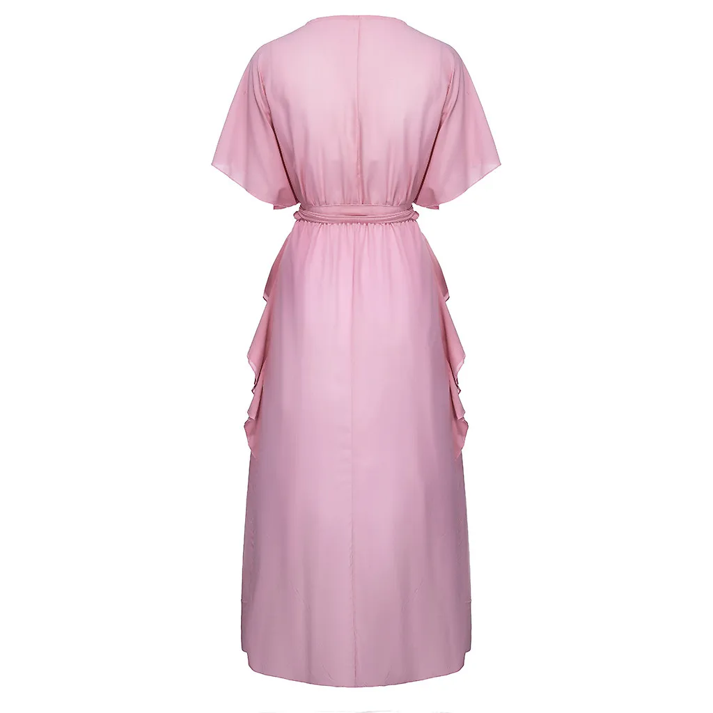 Женское платье vestidos de verano vestido vadim ropa mujer, платья vestidos verano mujer, новое повседневное однотонное S-4XL с коротким рукавом Z4