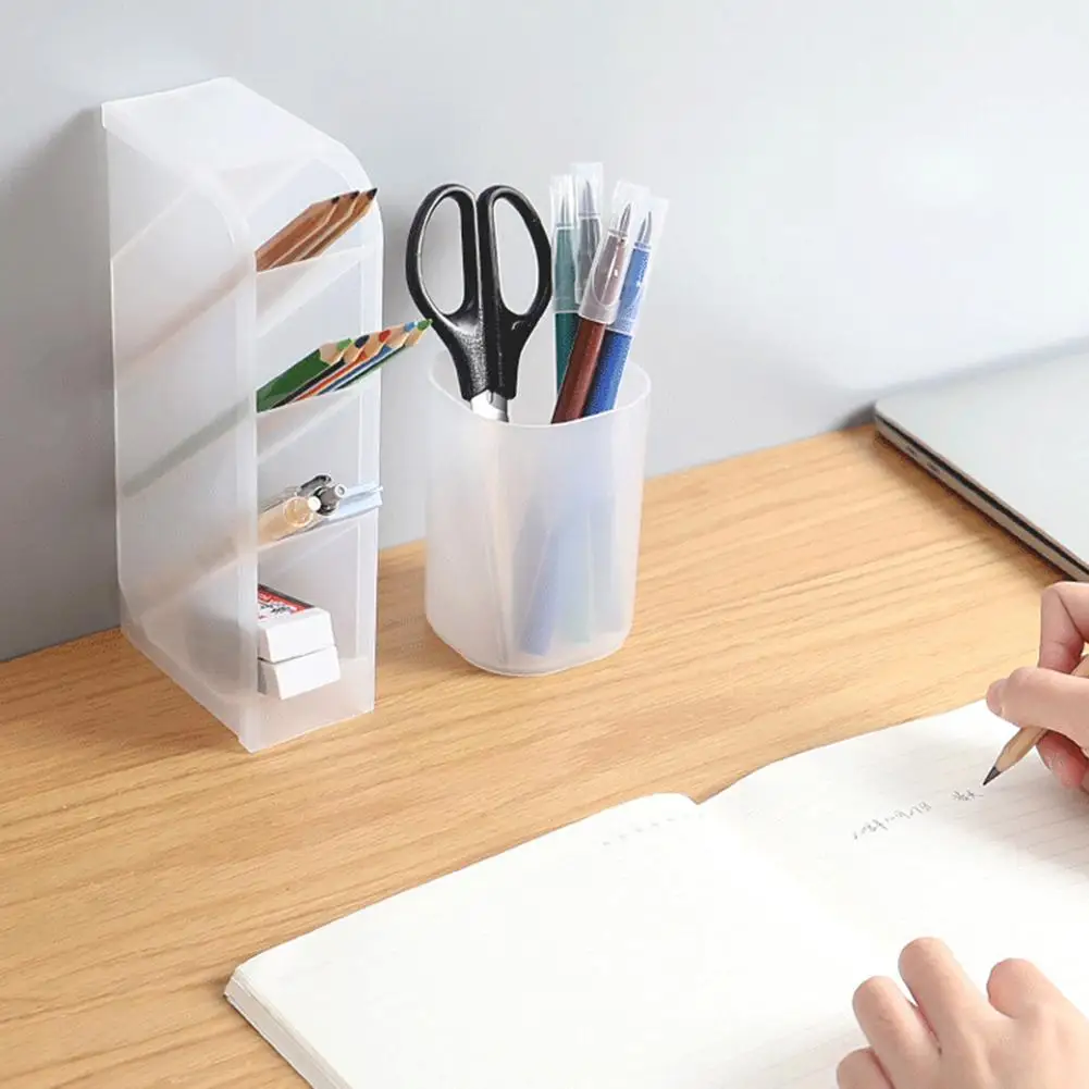 Горячая Распродажа настольная прозрачная коробка для хранения кистей макияжа и