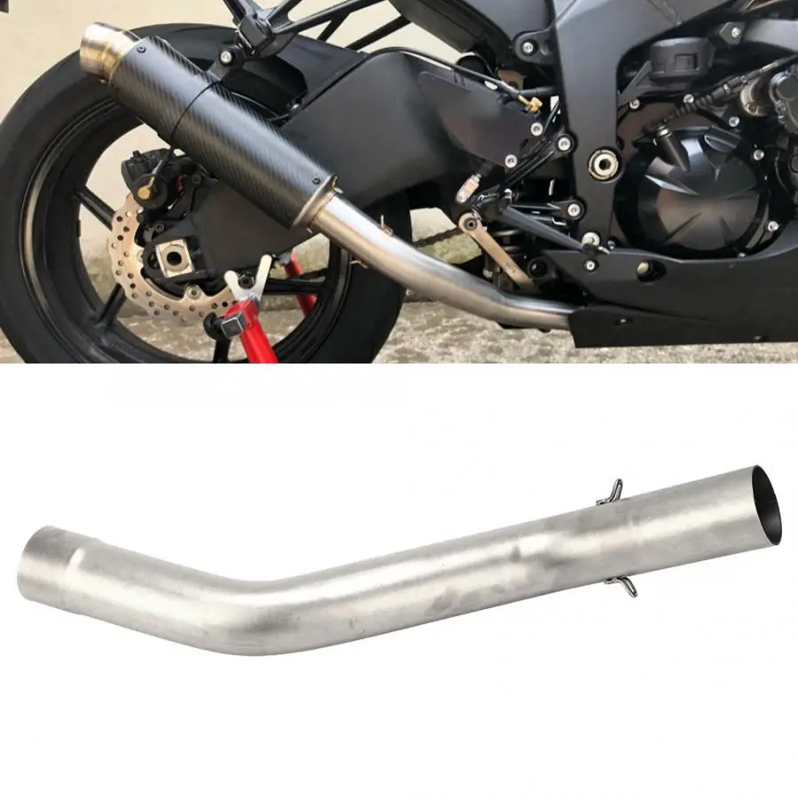 Выхлопная средняя труба соединитель из нержавеющей стали для Kawasaki Ninja ZX-6R 2009 2010 2011 2012 2013
