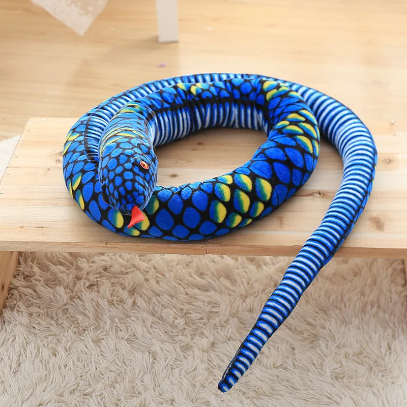 Prank Toys Giant Boa Constrictor Stuffed Animal Soft Snake Plush Toy realistic simulation creative home decorations #D