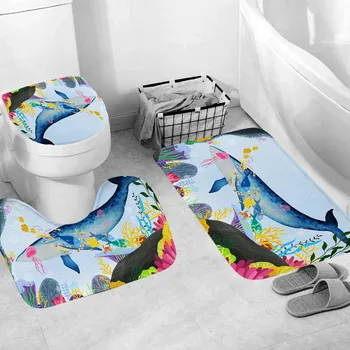 

3pcs Non-slip Bath Mats Bathroom Kitchen Carpet Doormats Decor Bath Mat 3 Piece Bathroom Mat Sets Set Tappeti Bagno 2019